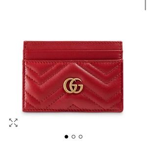Red Gucci credit card wallet
